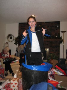 Ali being a goofball at Christmas 08